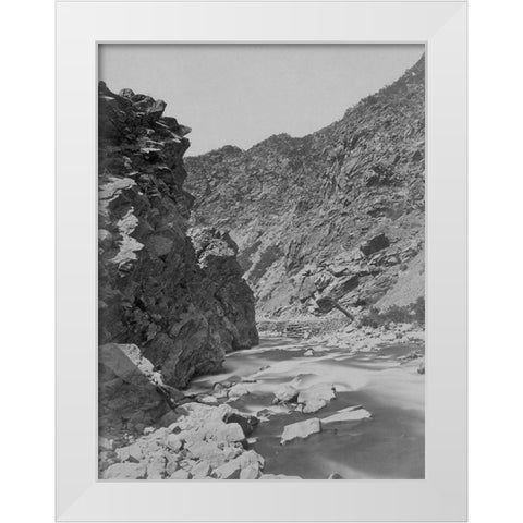 Devils Gate-Weber River-Utah White Modern Wood Framed Art Print by OSullivan, Timothy H