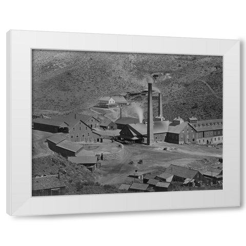 Gould and Curry Mill-Virginia City-Nevada White Modern Wood Framed Art Print by OSullivan, Timothy H