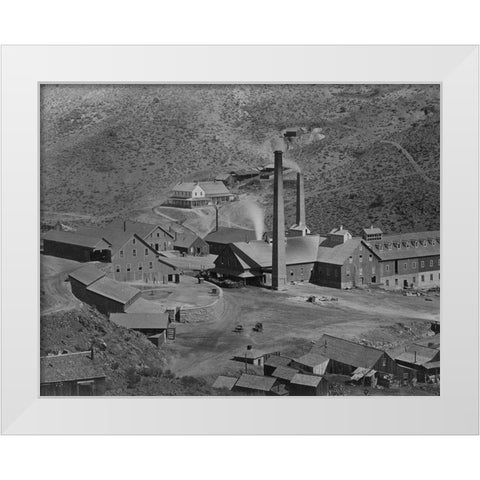 Gould and Curry Mill-Virginia City-Nevada White Modern Wood Framed Art Print by OSullivan, Timothy H