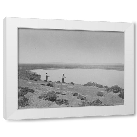 Alkali Lake-Carson Desert-Nevada White Modern Wood Framed Art Print by OSullivan, Timothy H