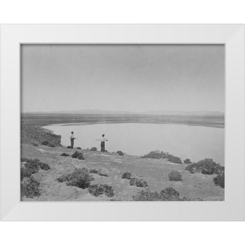 Alkali Lake-Carson Desert-Nevada White Modern Wood Framed Art Print by OSullivan, Timothy H