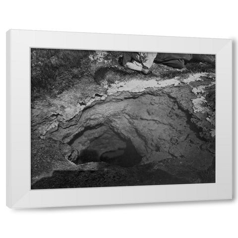 Hot Spring-Ruby Valley-Nevada White Modern Wood Framed Art Print by OSullivan, Timothy H