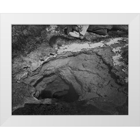 Hot Spring-Ruby Valley-Nevada White Modern Wood Framed Art Print by OSullivan, Timothy H