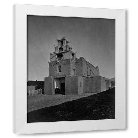 The Church of San Miguel-the oldest church in Santa Fe-New Mexico White Modern Wood Framed Art Print by OSullivan, Timothy H