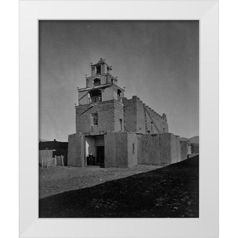 The Church of San Miguel-the oldest church in Santa Fe-New Mexico White Modern Wood Framed Art Print by OSullivan, Timothy H