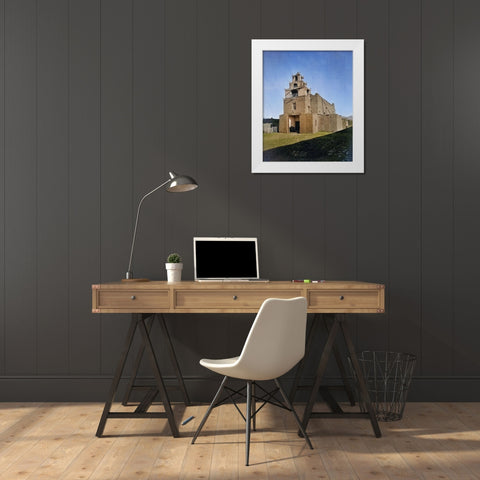 The Church of San Miguel-the oldest church in Santa Fe-New Mexico Color White Modern Wood Framed Art Print by OSullivan, Timothy H