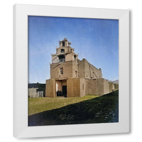 The Church of San Miguel-the oldest church in Santa Fe-New Mexico Color White Modern Wood Framed Art Print by OSullivan, Timothy H