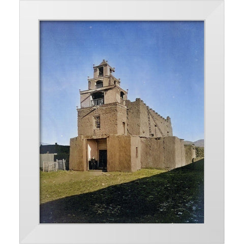 The Church of San Miguel-the oldest church in Santa Fe-New Mexico Color White Modern Wood Framed Art Print by OSullivan, Timothy H