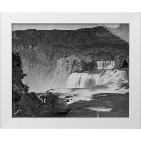 Shoshone Falls-Snake River-Idaho White Modern Wood Framed Art Print by OSullivan, Timothy H