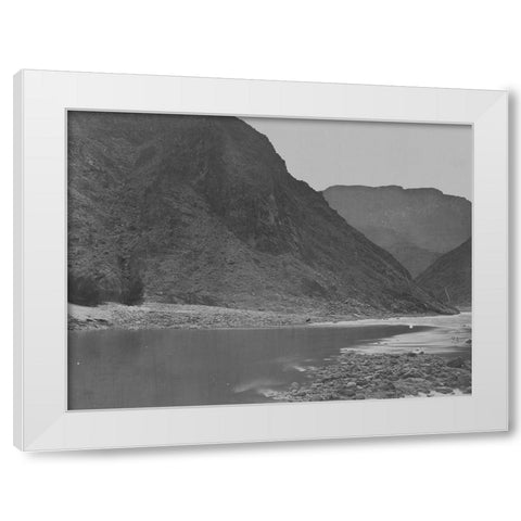 Grand Canyon-looking below mouth of Diamond River-Colorado River-1871 White Modern Wood Framed Art Print by OSullivan, Timothy H