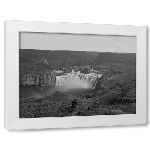 Shoshone Falls-Idaho White Modern Wood Framed Art Print by OSullivan, Timothy H