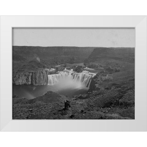 Shoshone Falls-Idaho White Modern Wood Framed Art Print by OSullivan, Timothy H