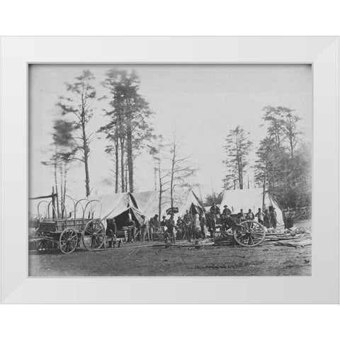 Army Repair Shop White Modern Wood Framed Art Print by OSullivan, Timothy H