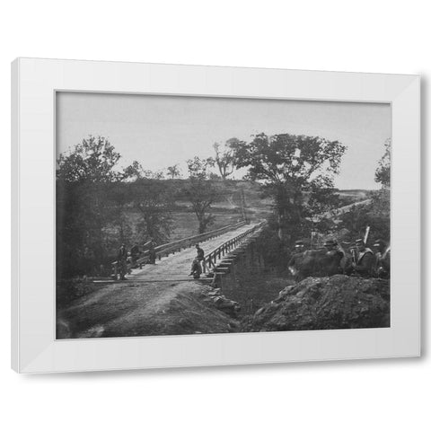 Chesterfield Bridge-North Anna-Virginia White Modern Wood Framed Art Print by OSullivan, Timothy H