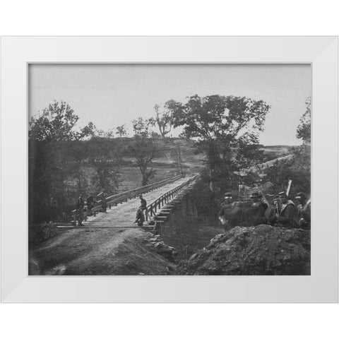 Chesterfield Bridge-North Anna-Virginia White Modern Wood Framed Art Print by OSullivan, Timothy H