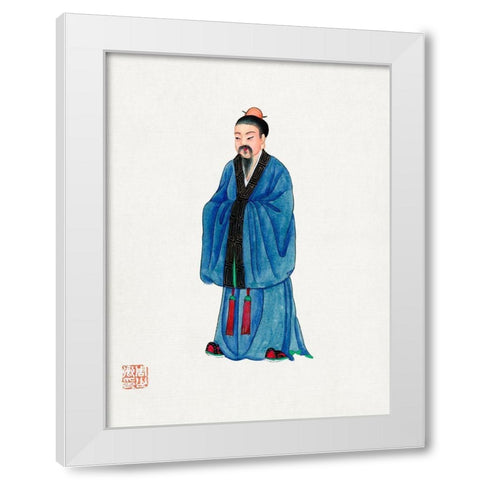 Chinese priest costume White Modern Wood Framed Art Print by Vintage Chinese Clothing