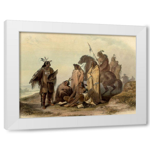 Crow indians White Modern Wood Framed Art Print by Bodmer, Karl