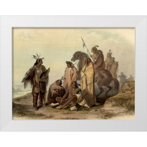 Crow indians White Modern Wood Framed Art Print by Bodmer, Karl