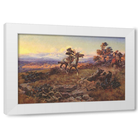 The Stranglers White Modern Wood Framed Art Print by Russell, Charles Marion