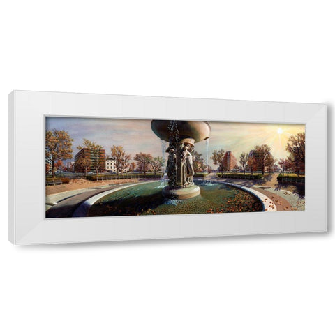 Washington Chronicle II White Modern Wood Framed Art Print by Wang, John Z.