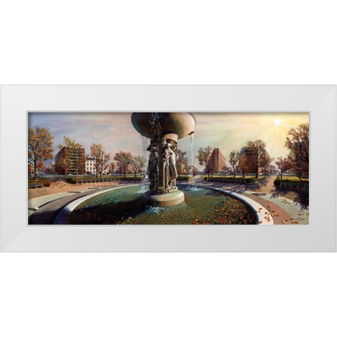 Washington Chronicle II White Modern Wood Framed Art Print by Wang, John Z.