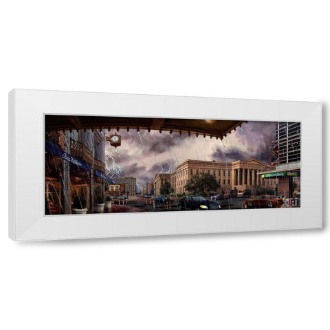 Washington Chronicle III White Modern Wood Framed Art Print by Wang, John Z.