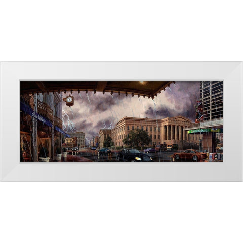 Washington Chronicle III White Modern Wood Framed Art Print by Wang, John Z.