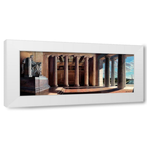 Washington Chronicle V White Modern Wood Framed Art Print by Wang, John Z.