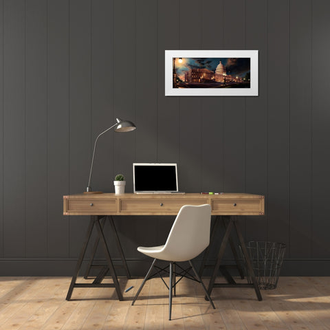 Washington Chronicle VI White Modern Wood Framed Art Print by Wang, John Z.