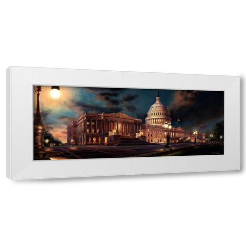 Washington Chronicle VI White Modern Wood Framed Art Print by Wang, John Z.