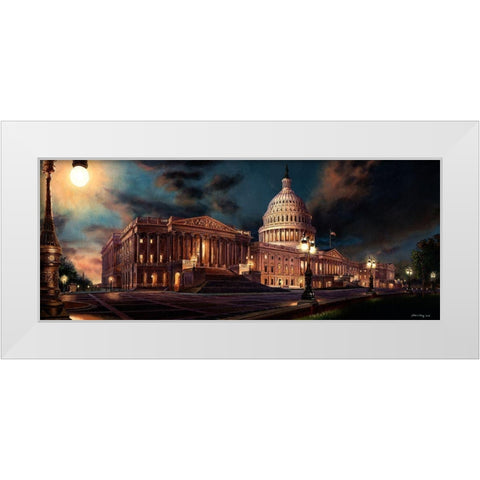 Washington Chronicle VI White Modern Wood Framed Art Print by Wang, John Z.
