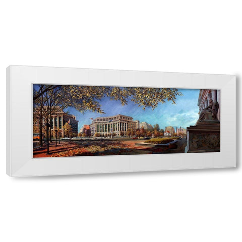Washington Chronicle VIII White Modern Wood Framed Art Print by Wang, John Z.