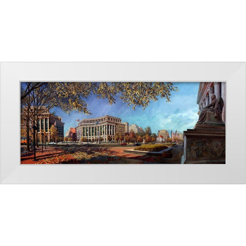Washington Chronicle VIII White Modern Wood Framed Art Print by Wang, John Z.