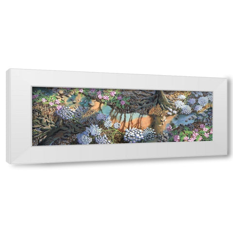 Fairland Trio VII White Modern Wood Framed Art Print by Wang, John Z.