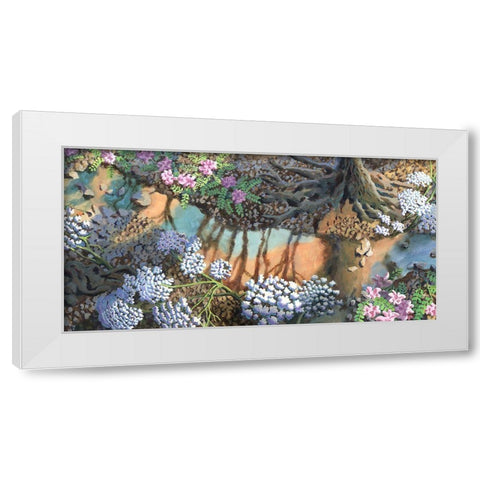 Fairland Trio VIII White Modern Wood Framed Art Print by Wang, John Z.