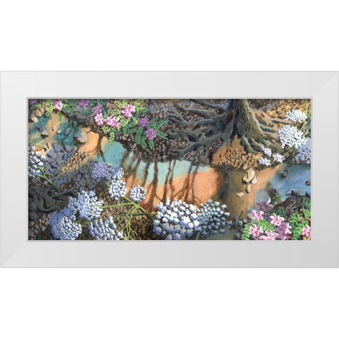 Fairland Trio VIII White Modern Wood Framed Art Print by Wang, John Z.