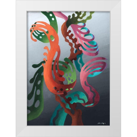 Zillusion IV White Modern Wood Framed Art Print by Wang, John Z.