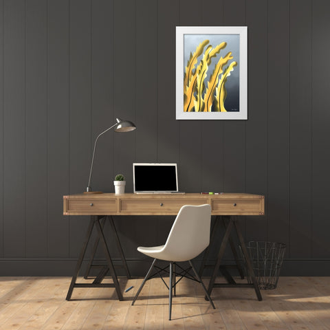 Zillusion VI White Modern Wood Framed Art Print by Wang, John Z.