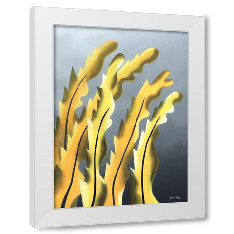 Zillusion VI White Modern Wood Framed Art Print by Wang, John Z.