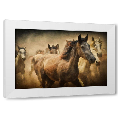 Freedom White Modern Wood Framed Art Print by The Yellowstone Collection