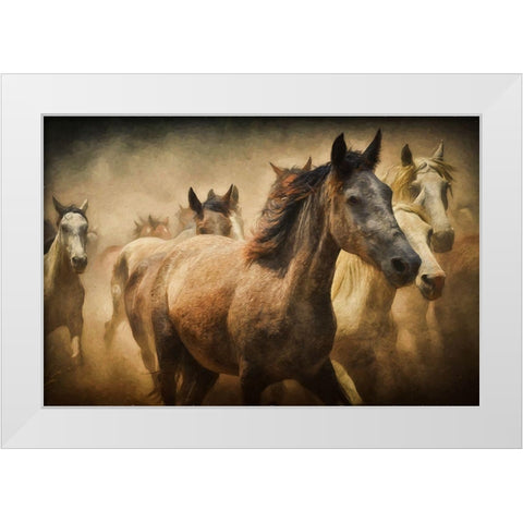 Freedom White Modern Wood Framed Art Print by The Yellowstone Collection