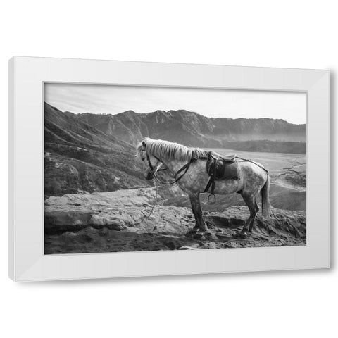 Mountain Rest Stop White Modern Wood Framed Art Print by The Yellowstone Collection