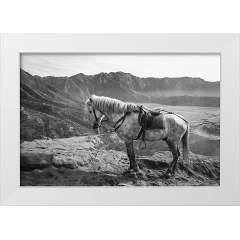 Mountain Rest Stop White Modern Wood Framed Art Print by The Yellowstone Collection