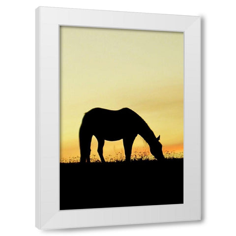 Supper Time White Modern Wood Framed Art Print by The Yellowstone Collection
