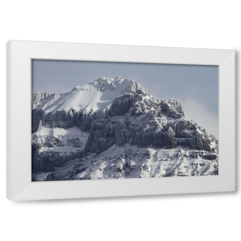 Amphitheater Mountain 3, Yellowstone National Park White Modern Wood Framed Art Print by Peaco, Jim