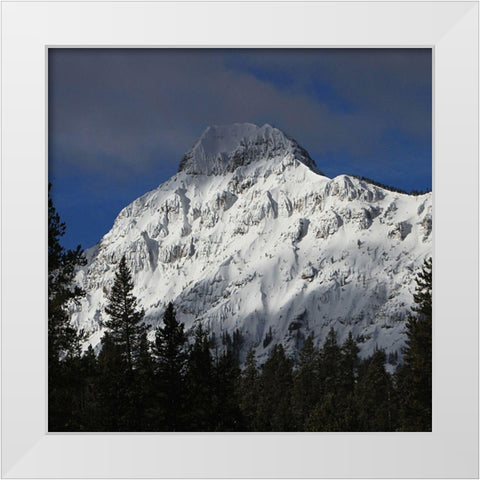 Barronette Peak, Yellowstone National Park White Modern Wood Framed Art Print by Peaco, Jim