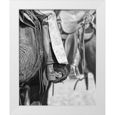 Chaps White Modern Wood Framed Art Print by The Yellowstone Collection