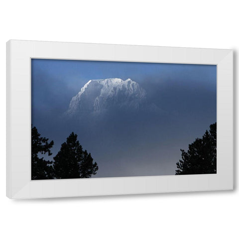 Barronette Peak, Yellowstone National Park White Modern Wood Framed Art Print by Peaco, Jim