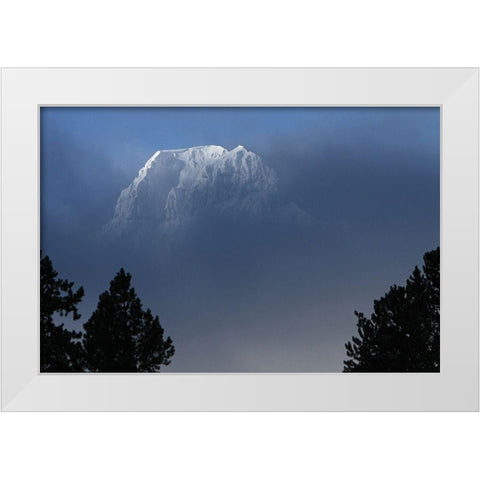 Barronette Peak, Yellowstone National Park White Modern Wood Framed Art Print by Peaco, Jim
