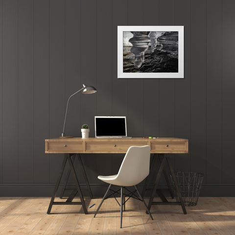 Hidden Gems in Pebble Creek, Yellowstone National Park White Modern Wood Framed Art Print by The Yellowstone Collection